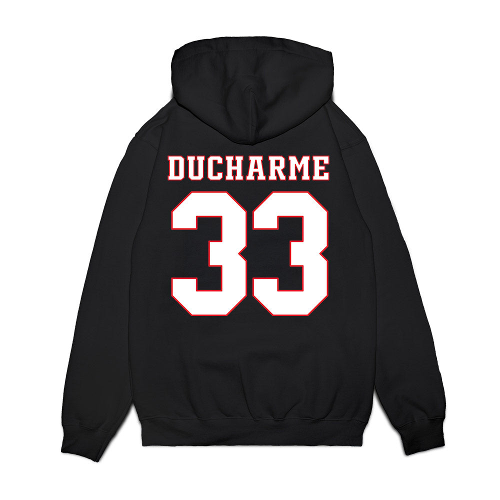 UConn - NCAA Women's Basketball : Caroline Ducharme - Ball is Life - Huskies In the Woods Premium Hooded Sweatshirt-1
