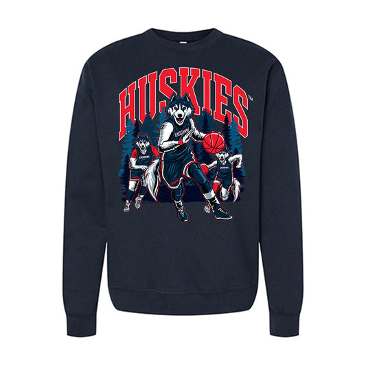 UConn - NCAA Women's Basketball : Azzi Fudd - Ball is Life - Huskies In the Woods Midweight Sweatshirt-0