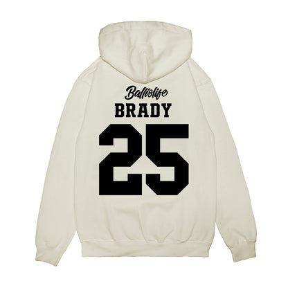 UConn - NCAA Women's Basketball : Ice Brady - Ball is Life - UConn vs USC White Premium Hooded Sweatshirt-1