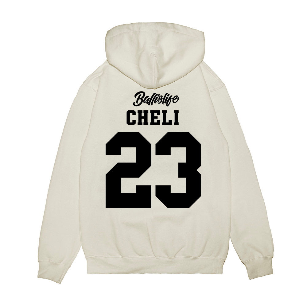 UConn - NCAA Women's Basketball : Morgan Cheli - Ball is Life - UConn vs USC White Premium Hooded Sweatshirt-1