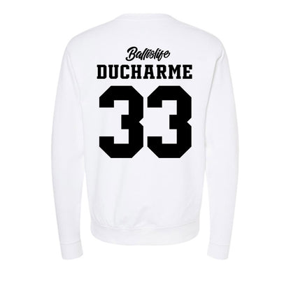 UConn - NCAA Women's Basketball : Caroline Ducharme - Ball is Life - UConn vs USC White Midweight Sweatshirt-1