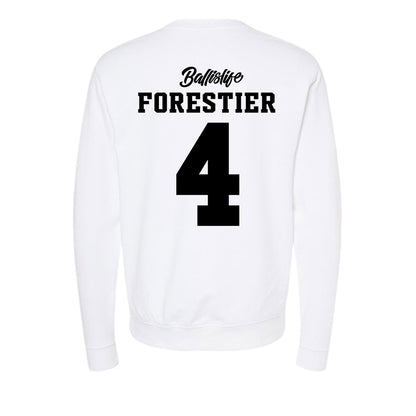 USC - NCAA Women's Basketball : Rian Forestier - Ball is Life - UConn vs USC White Midweight Sweatshirt-1