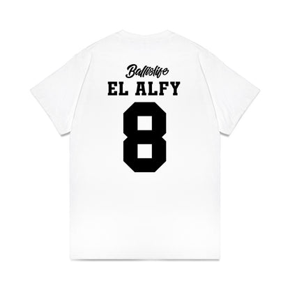 UConn - NCAA Women's Basketball : Jana El Alfy - Ball is Life - UConn vs USC White Premium T-Shirt-1