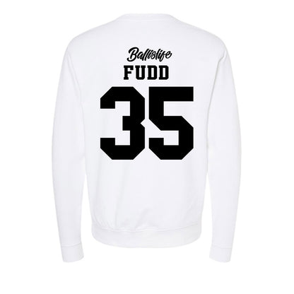 UConn - NCAA Women's Basketball : Azzi Fudd - Ball is Life - UConn vs USC White Midweight Sweatshirt-1