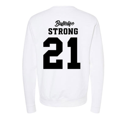UConn - NCAA Women's Basketball : Sarah Strong - Ball is Life - UConn vs USC White Midweight Sweatshirt-1