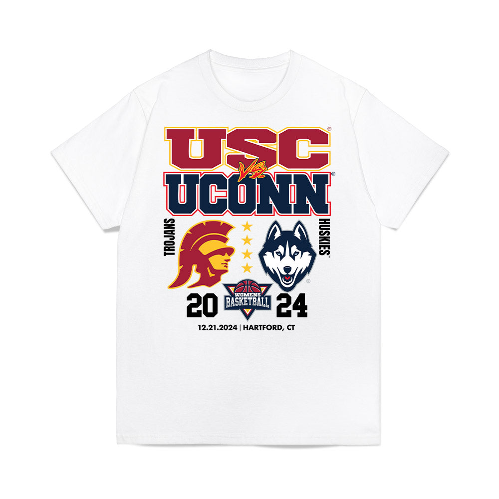 UConn - NCAA Women's Basketball : Azzi Fudd - Ball is Life - UConn vs USC White Premium T-Shirt-0