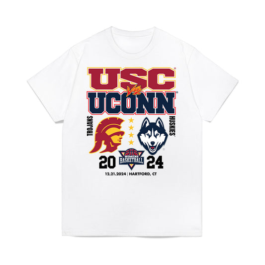 UConn - NCAA Women's Basketball : Jana El Alfy - Ball is Life - UConn vs USC White Premium T-Shirt-0