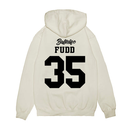 UConn - NCAA Women's Basketball : Azzi Fudd - Ball is Life - UConn vs USC White Premium Hooded Sweatshirt-1