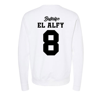 UConn - NCAA Women's Basketball : Jana El Alfy - Ball is Life - UConn vs USC White Midweight Sweatshirt-1