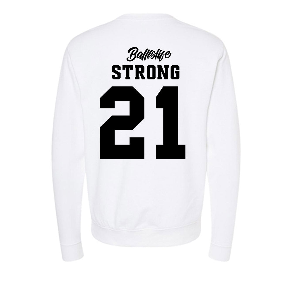 UConn - NCAA Women's Basketball : Sarah Strong - Ball is Life - UConn vs USC White Midweight Sweatshirt-1