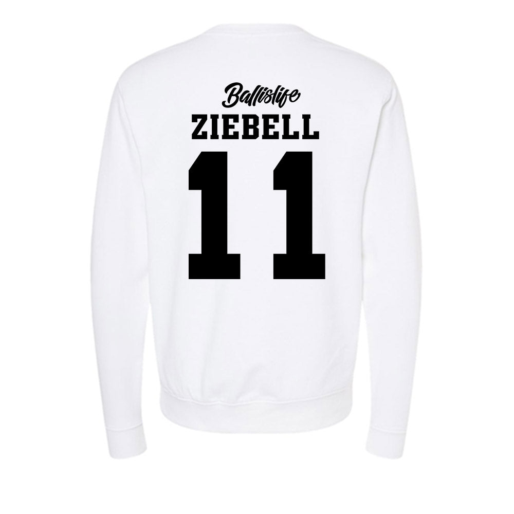 UConn - NCAA Women's Basketball : Allie Ziebell - Ball is Life - UConn vs USC White Midweight Sweatshirt-1