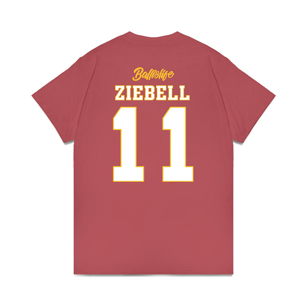 UConn - NCAA Women's Basketball : Allie Ziebell - Ball is Life - UConn vs. Trojans T-Shirt-1