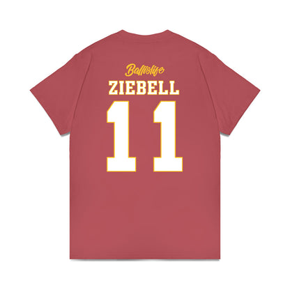 UConn - NCAA Women's Basketball : Allie Ziebell - Ball is Life - UConn vs. Trojans T-Shirt-1