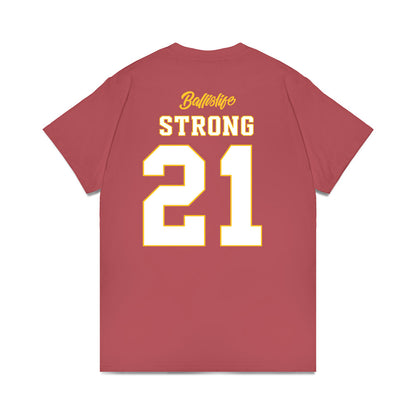 UConn - NCAA Women's Basketball : Sarah Strong - Ball is Life - UConn vs. Trojans T-Shirt-1