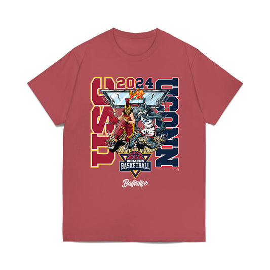 UConn - NCAA Women's Basketball : Azzi Fudd - Ball is Life - UConn vs. Trojans T-Shirt-0