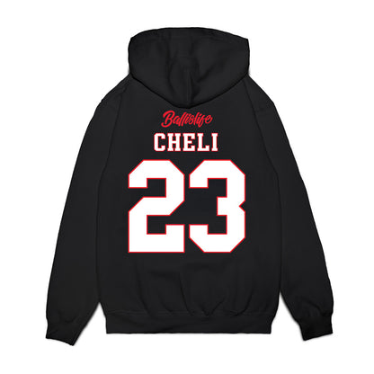 UConn - NCAA Women's Basketball : Morgan Cheli - Ball is Life - UConn vs USC Black Premium Hooded Sweatshirt-1