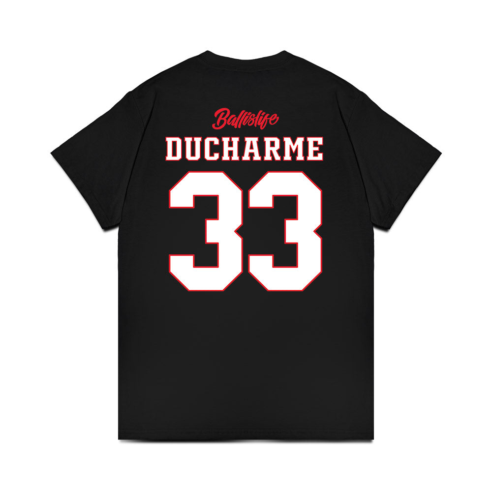 UConn - NCAA Women's Basketball : Caroline Ducharme - Ball is Life - UConn vs USC Black Premium T-Shirt-1