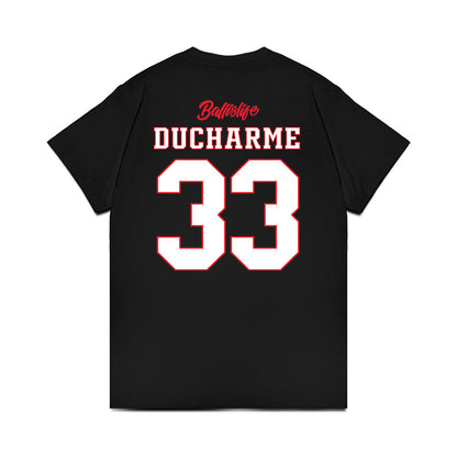 UConn - NCAA Women's Basketball : Caroline Ducharme - Ball is Life - UConn vs USC Black Premium T-Shirt-1