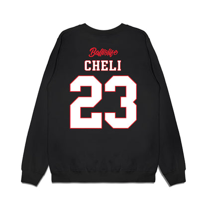 UConn - NCAA Women's Basketball : Morgan Cheli - Ball is Life - UConn vs USC Black Midweight Crewneck Sweatshirt-1