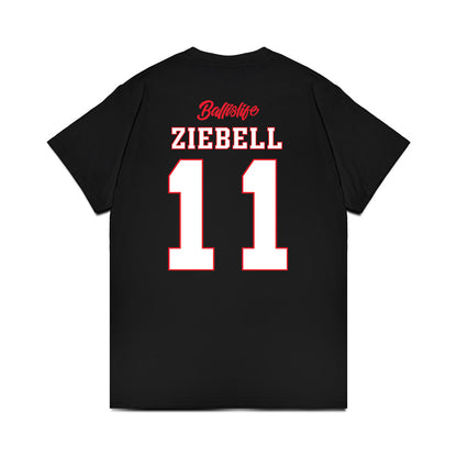 UConn - NCAA Women's Basketball : Allie Ziebell - Ball is Life - UConn vs USC Black Premium T-Shirt-1