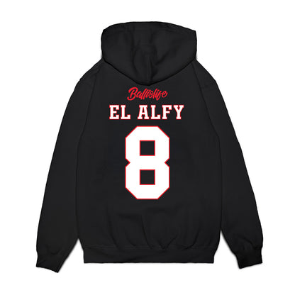 UConn - NCAA Women's Basketball : Jana El Alfy - Ball is Life - UConn vs USC Black Premium Hooded Sweatshirt-1