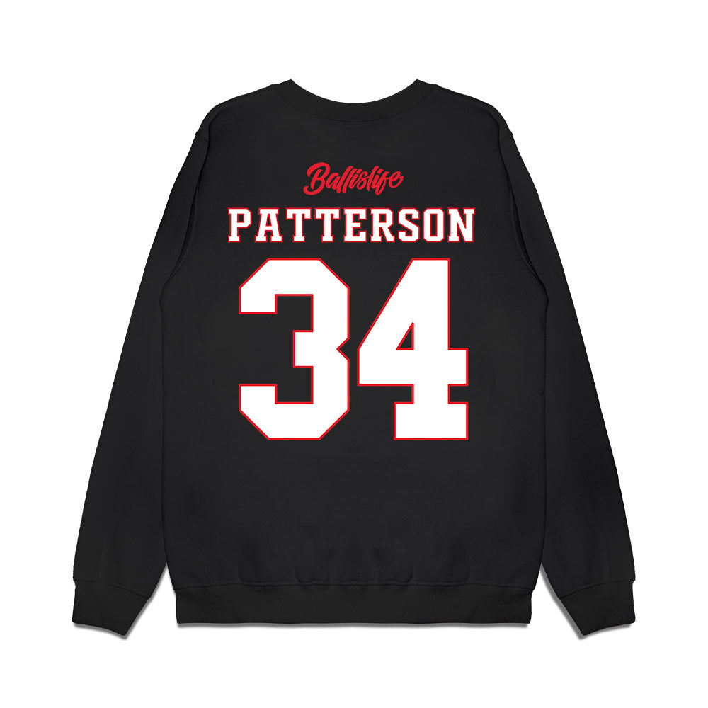 UConn - NCAA Women's Basketball : Ayanna Patterson - Ball is Life - UConn vs USC Black Midweight Crewneck Sweatshirt-1