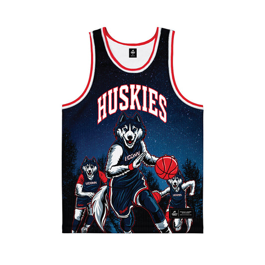 UConn - NCAA Women's Basketball : Azzi Fudd - Ball is Life Huskies in the Woods Navy Fashion Basketball Jersey-0