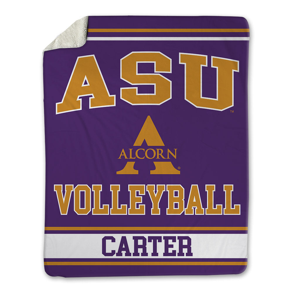 Alcorn - NCAA Women's Volleyball : Courtney Carter - Blanket-0