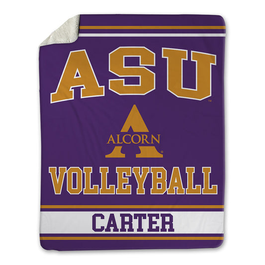 Alcorn - NCAA Women's Volleyball : Courtney Carter - Blanket-0