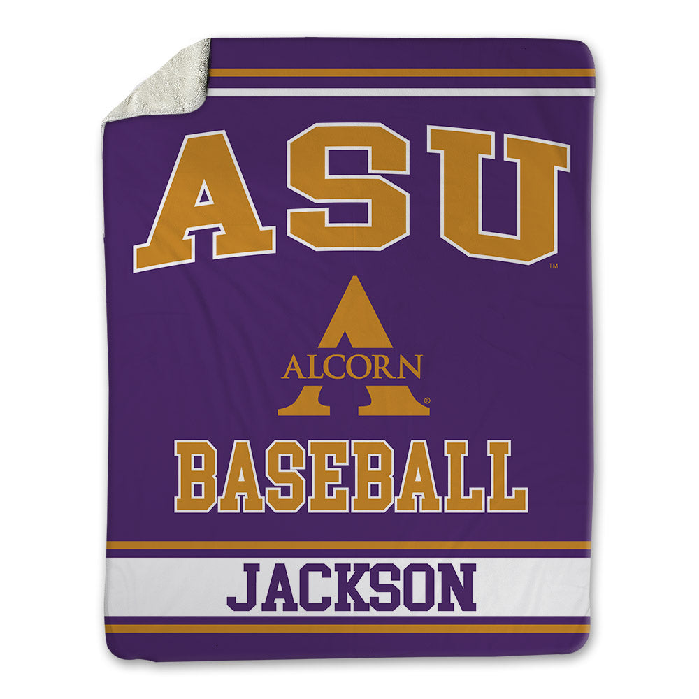 Alcorn - NCAA Baseball : Kevin Jackson - Blanket-0