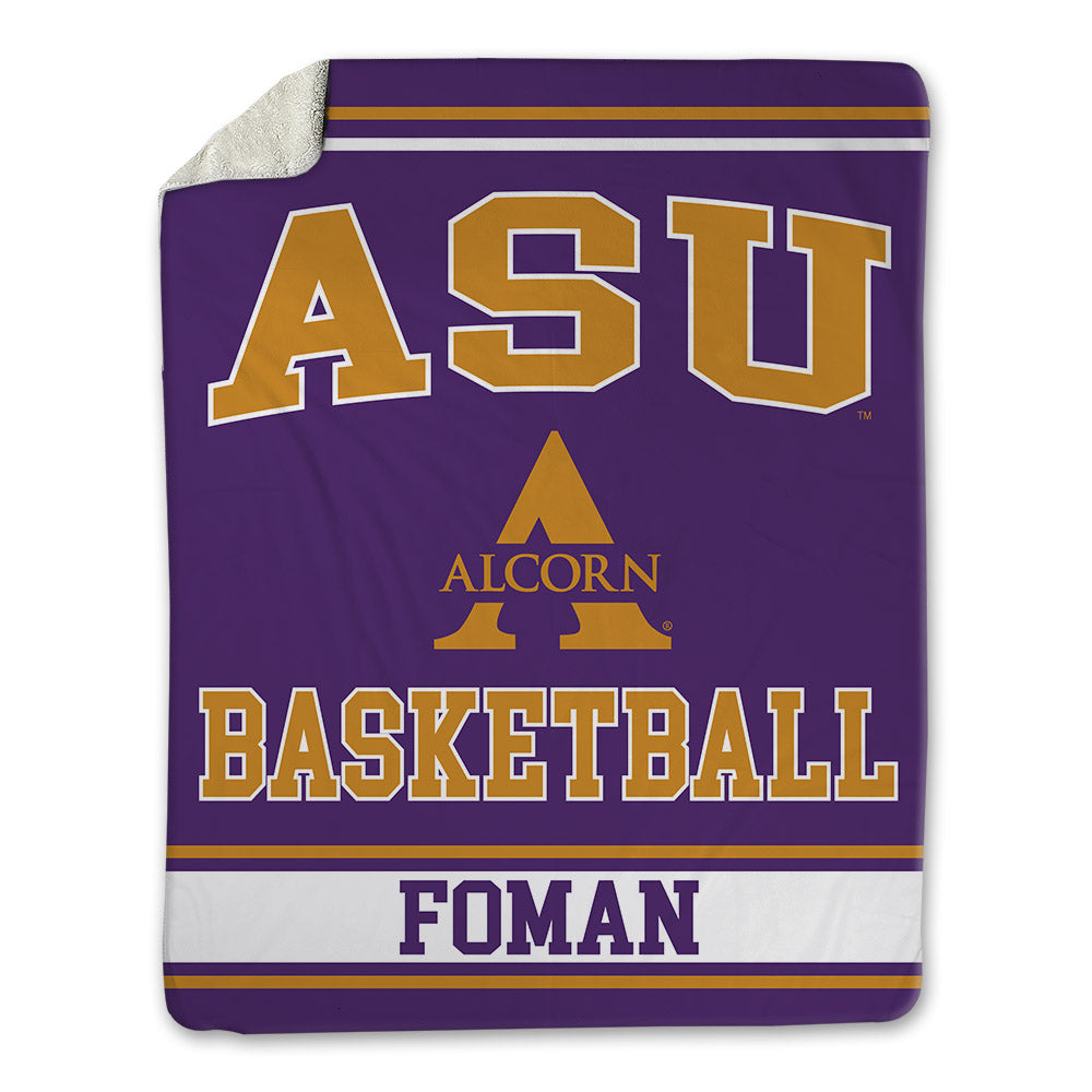 Alcorn - NCAA Men's Basketball : Kameron Foman - Blanket-0
