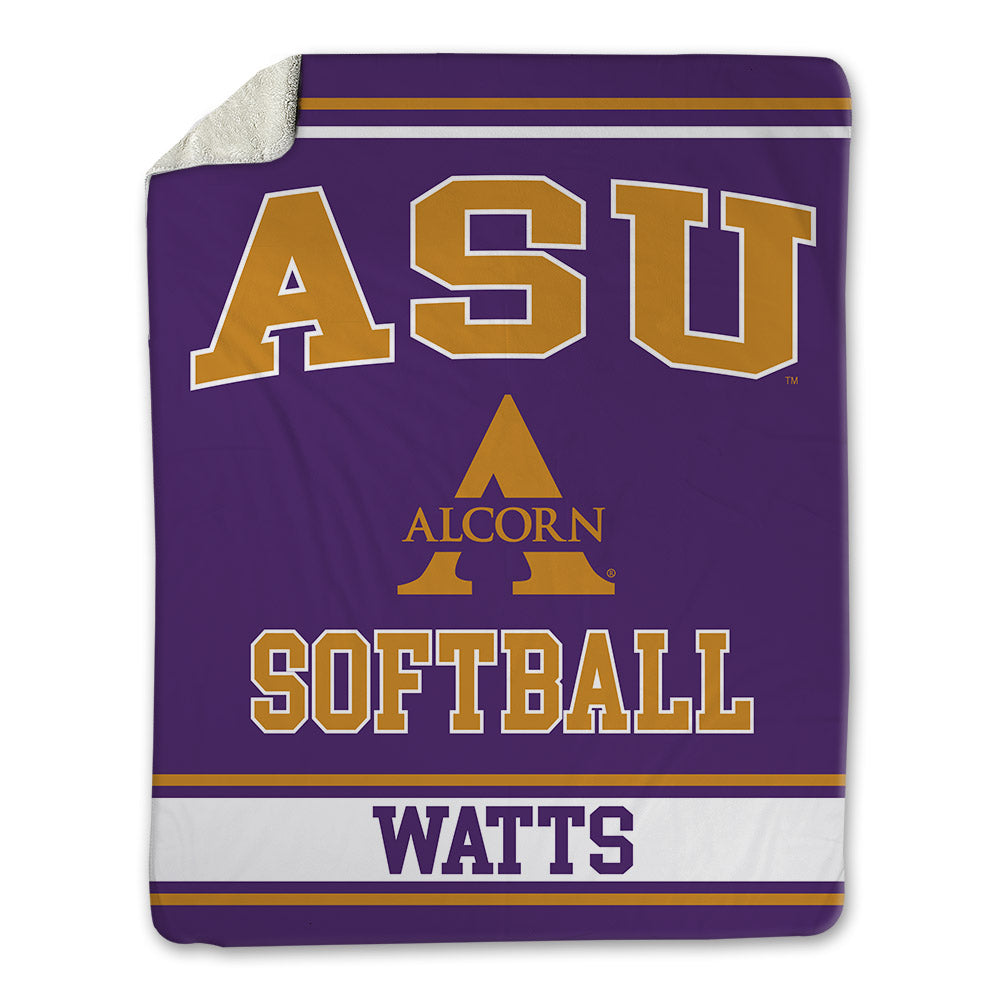 Alcorn - NCAA Softball : Layla Watts - Blanket-0