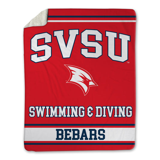 Saginaw Valley - NCAA Men's Swimming & Diving : Adam Bebars - Blanket-0