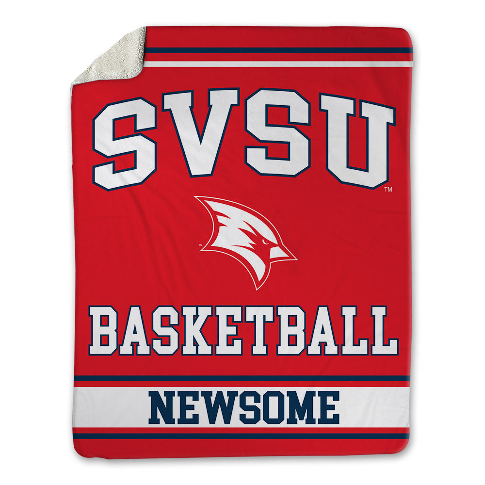 Saginaw Valley - NCAA Men's Basketball : Niko Newsome - Blanket-0
