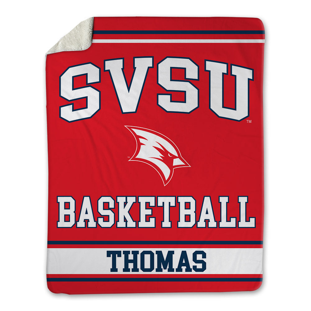 Saginaw Valley - NCAA Men's Basketball : Josh Thomas - Blanket-0