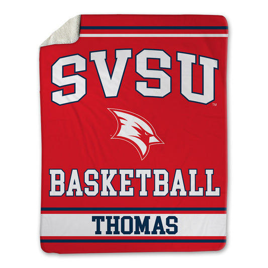 Saginaw Valley - NCAA Men's Basketball : Josh Thomas - Blanket-0