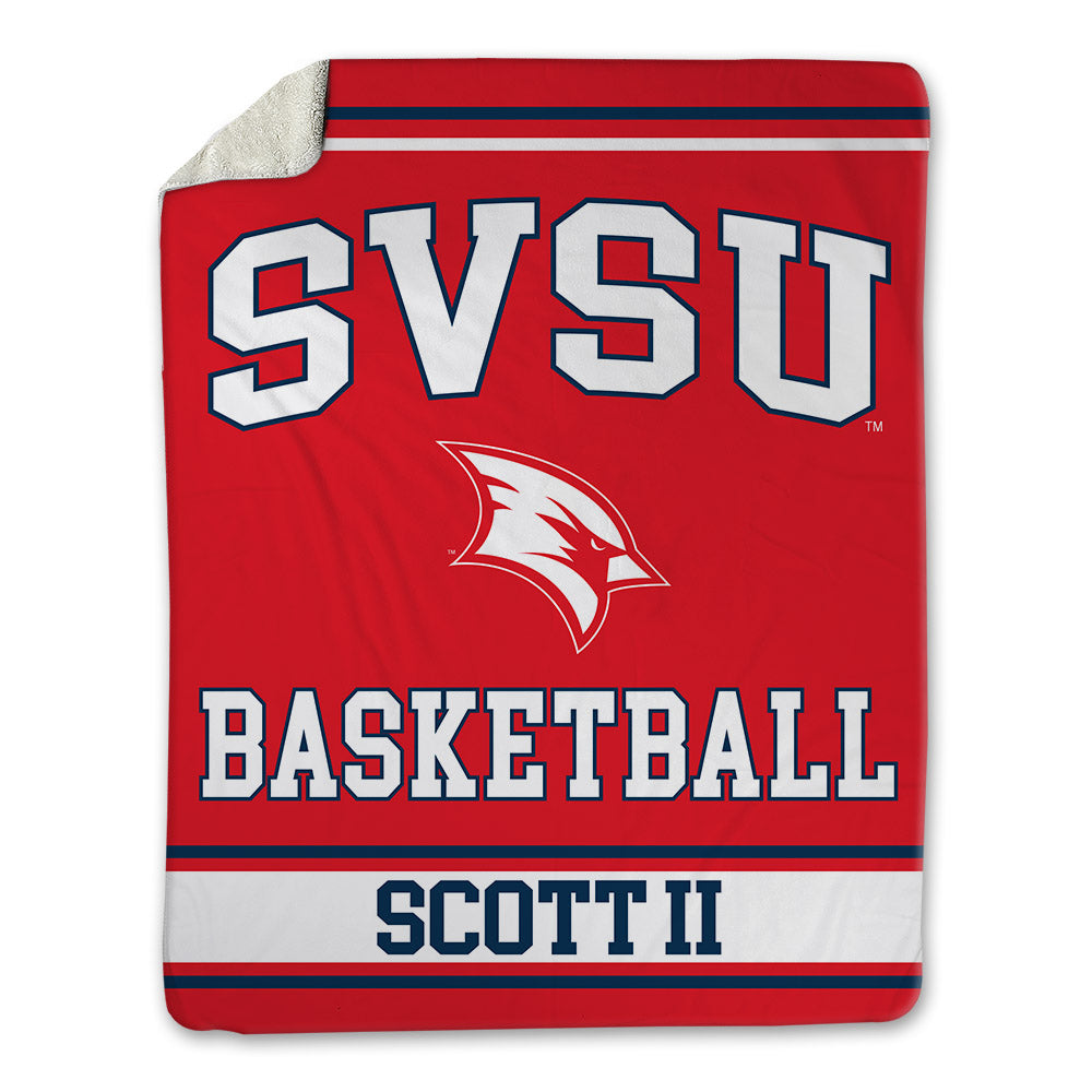 Saginaw Valley - NCAA Men's Basketball : Dontez Scott II - Blanket-0