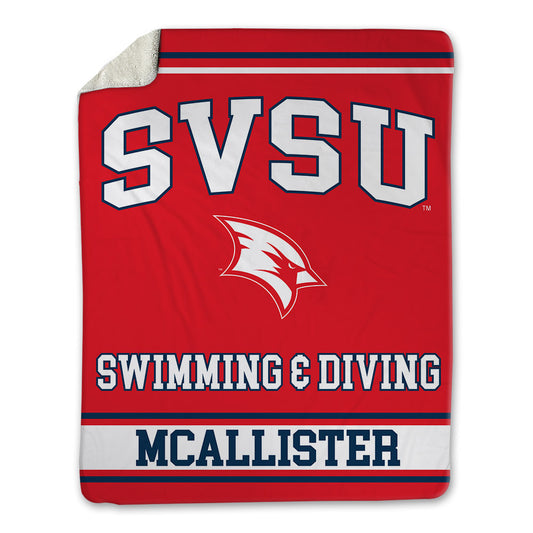 Saginaw Valley - NCAA Men's Swimming & Diving : Ganen McAllister - Blanket-0