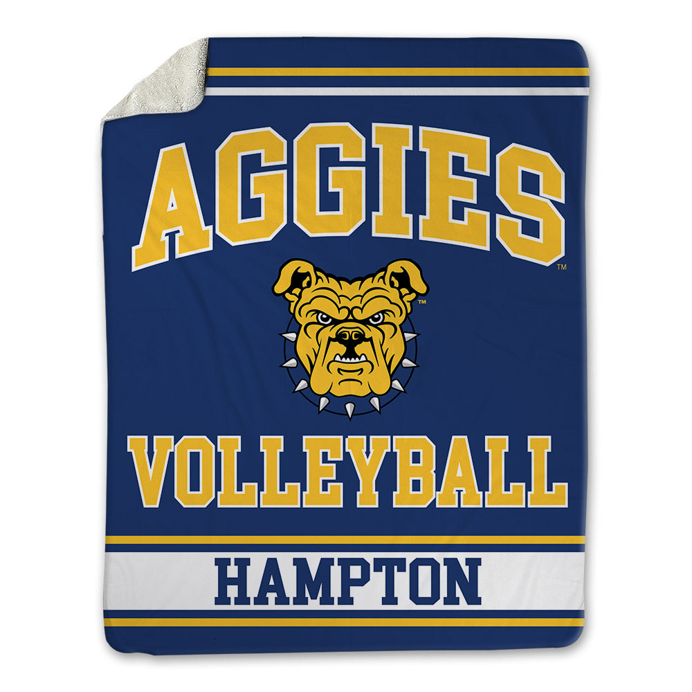 North Carolina A&T - NCAA Women's Volleyball : Jada Hampton - Blanket-0