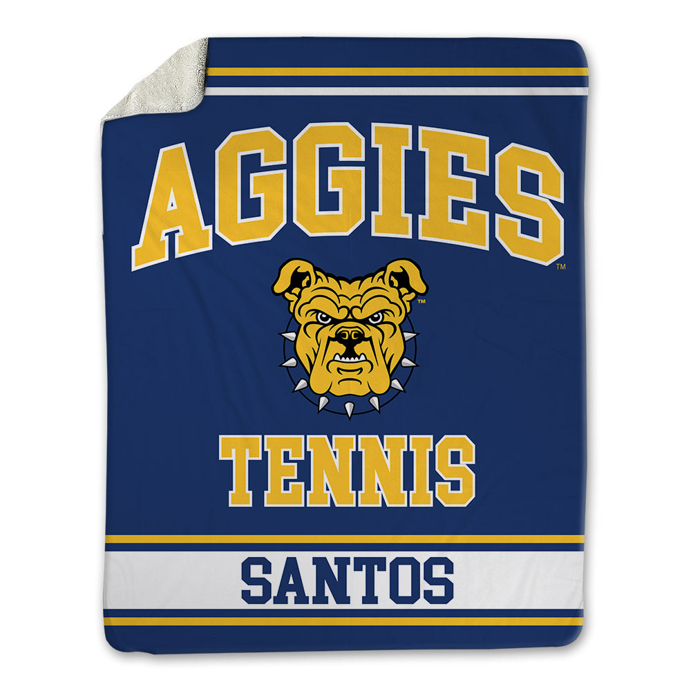 North Carolina A&T - NCAA Men's Tennis : Kaua Santos - Blanket-0