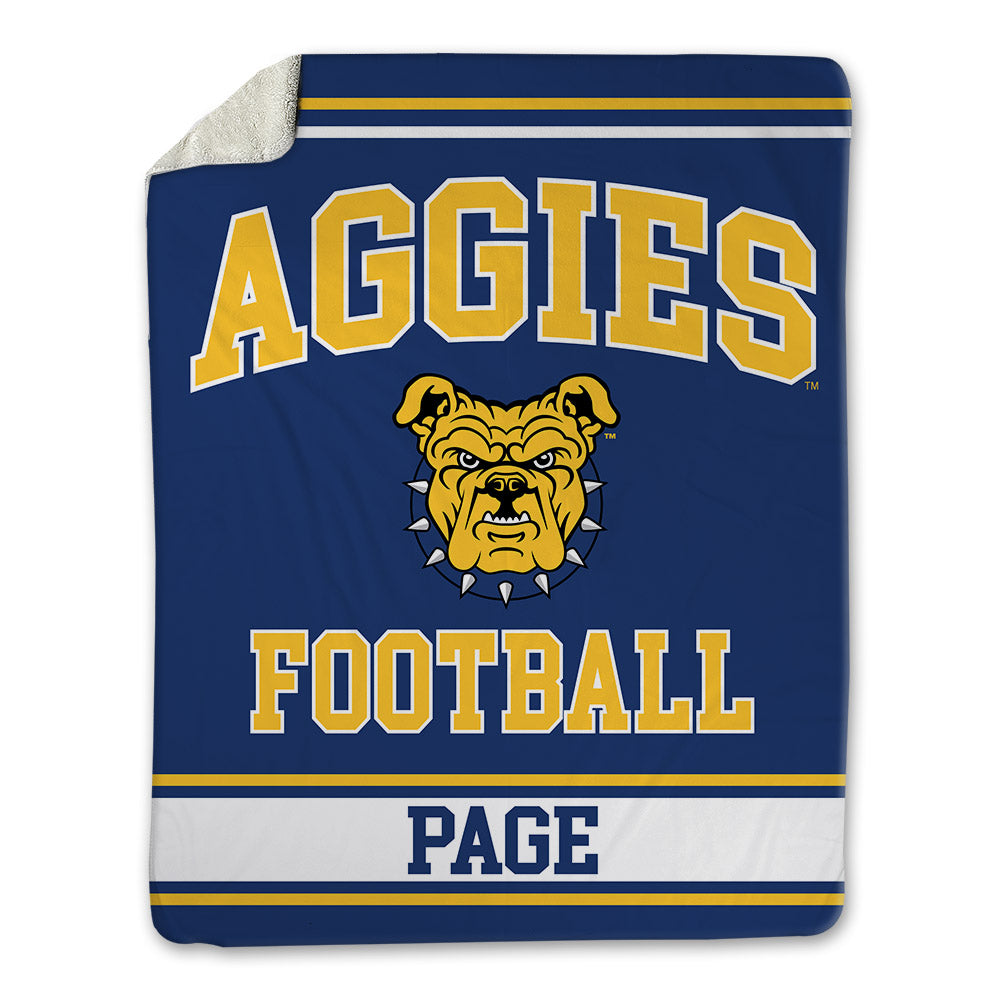 North Carolina A&T - NCAA Football : DJ Page - Blanket-0
