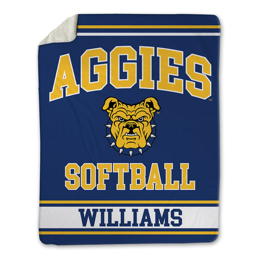 North Carolina A&T - NCAA Softball : Roshell Williams - Blanket-0