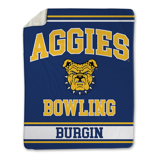 North Carolina A&T - NCAA Women's Bowling : Savannah Burgin - Blanket-0