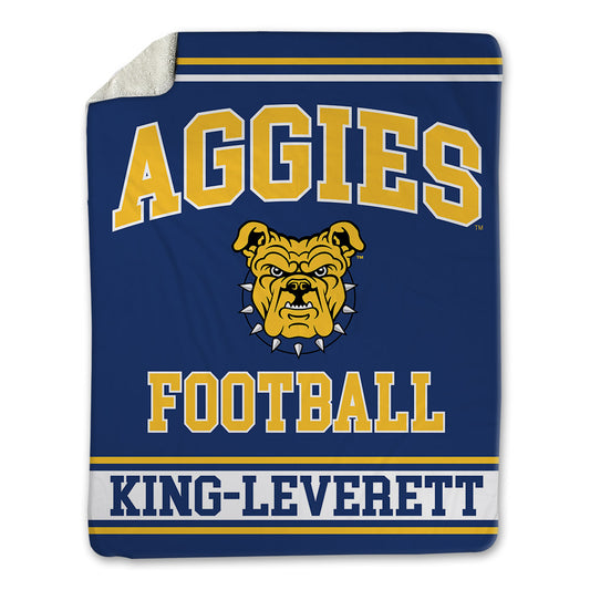 North Carolina A&T - NCAA Football : Jelani King-Leverett - Blanket-0