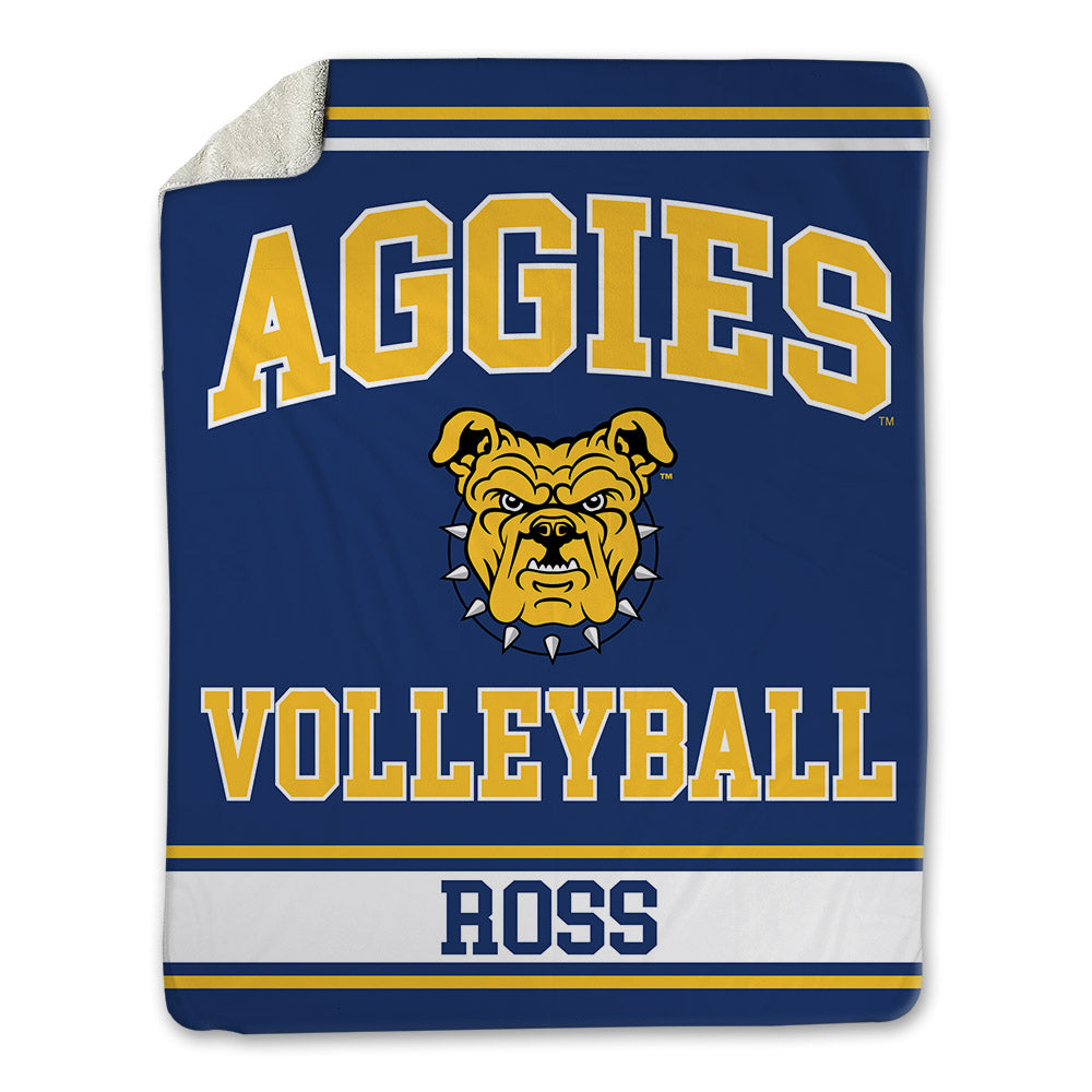 North Carolina A&T - NCAA Women's Volleyball : Tyne Ross - Blanket-0