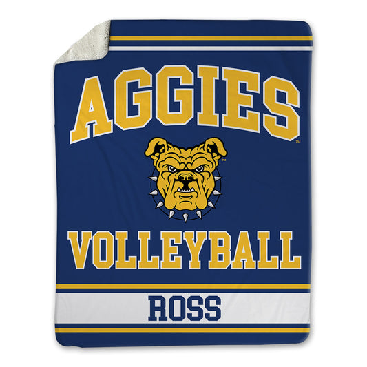 North Carolina A&T - NCAA Women's Volleyball : Tyne Ross - Blanket-0