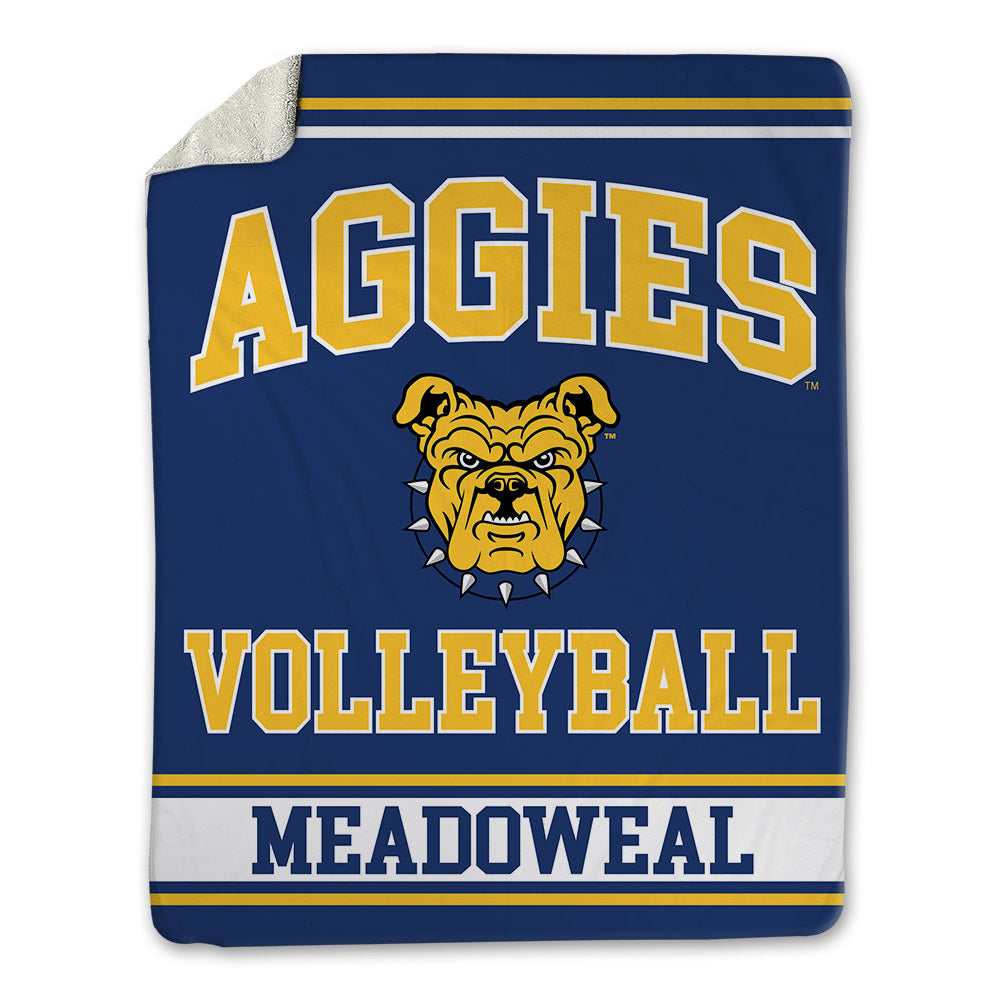 North Carolina A&T - NCAA Women's Volleyball : Charlie Meadoweal - Blanket-0