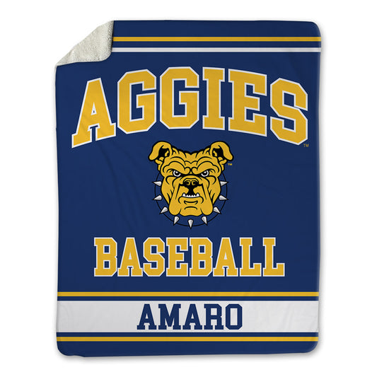 North Carolina A&T - NCAA Baseball : Kristian Amaro - Blanket-0