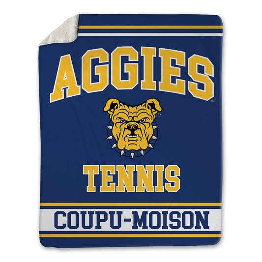 North Carolina A&T - NCAA Men's Tennis : Lucas Coupu-Moison - Blanket-0