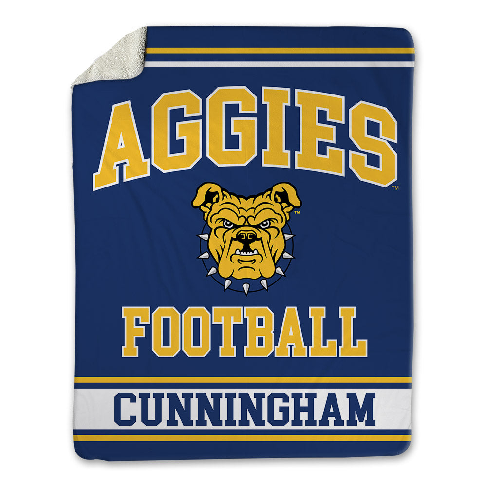 North Carolina A&T - NCAA Football : Calvin Cunningham - Blanket-0